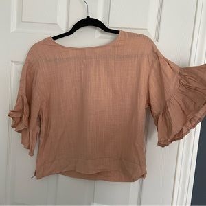 Petal & Pup Pink Linen Blouse